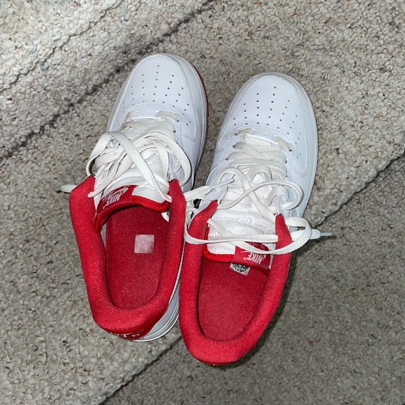 Red and White Nike Air Force 1 - Picture 4 of 4